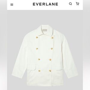 EVERLANE The Organic Cotton Herringbone Jacket size Small